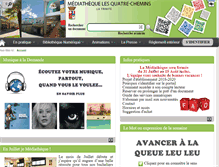 Tablet Screenshot of mediatheque4chemins.fr